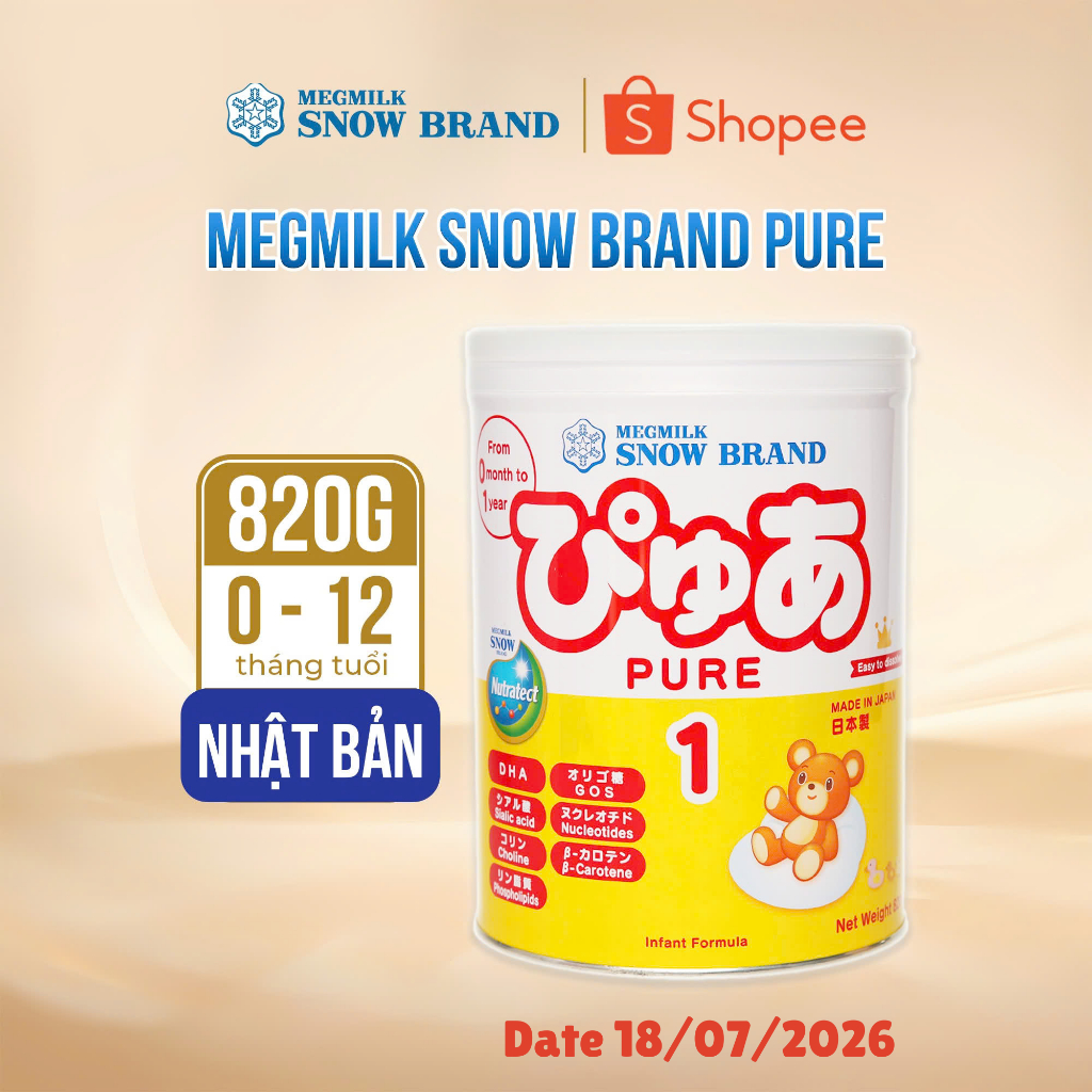 Sữa bột Snow Baby Pure 1 nội địa Nhật Bản (Dành cho trẻ từ 0 - 12 tháng tuổi) [07/2026]