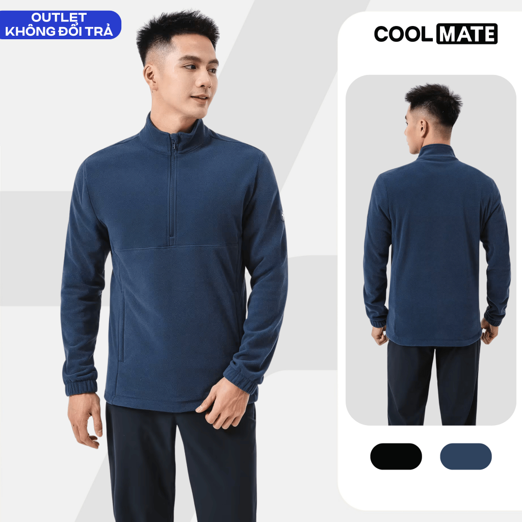 [SALE TẾT-Mua 2 giảm 50%]Áo khoác nỉ thu đông giả lông Half Fleece thoáng khí giữ ấm tốt Coolmate