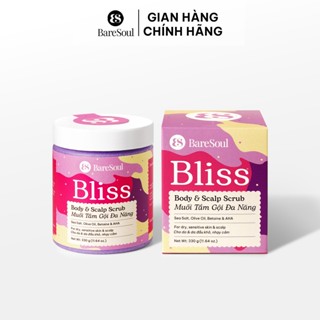   LIVE  Muối tắm gội tím tẩy tế bào chết da đầu cho tóc tẩy nhuộm Bliss BareSoul Salt Body & Scalp Scrub 330g 
