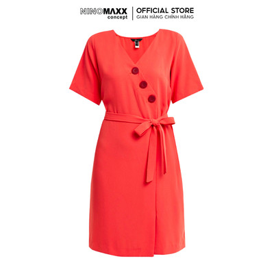 [CÒN SIZE S, L] N&M Đầm Nữ ngắn tay dáng suông màu cam 1904008