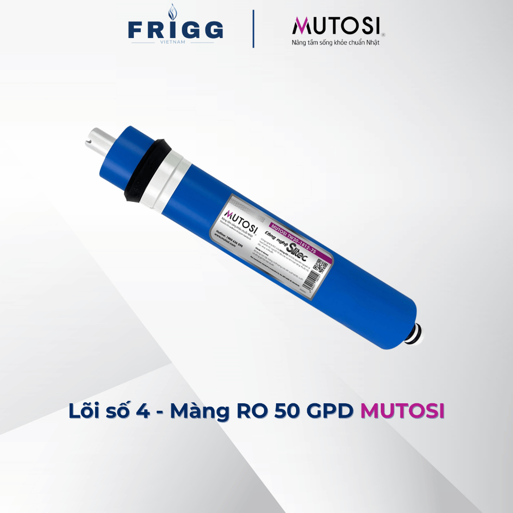 Màng lọc RO Mutosi, Lõi số 4 Mutosi SLITEC 50GPD, 75GPD, 100GPD, Quả lọc nước số 4 RO Chính Hãng Bảo