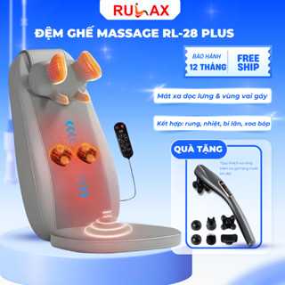   Tặng Máy Đấm Lưng  Đệm Ghế Massage Toàn Thân RL 28 Plus - Ghế Massage Lưng Và Cổ Vai Gáy 