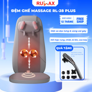   Tặng Máy Đấm Lưng  Máy Massage Cổ Vai Gáy Lưng - Đệm Mát Xa Toàn Thân Chuyên Sâu RL-28 Kết Hợp Hồng Ngoại 
