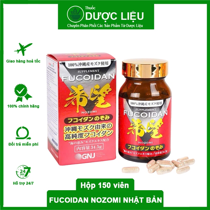 [Mua 2 hộp giảm 15%] Fucoidan Nozomi Nhật Bản Chính Hãng. Mỗi hộp 150 viên