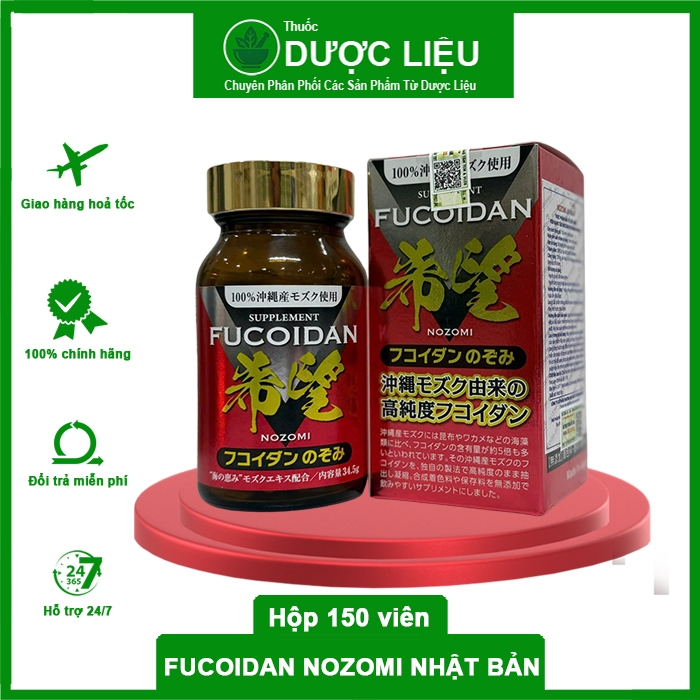 Fucoidan Nozomi Nhật Bản Chính Hãng. Hộp 150 viên