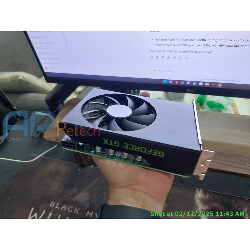 Card Đồ Họa VGA Dell OEM GTX 1660 Ti 6GB GDDR6 Single Fan. Hàng tháo máy chính hãng Dell như mới. Ph