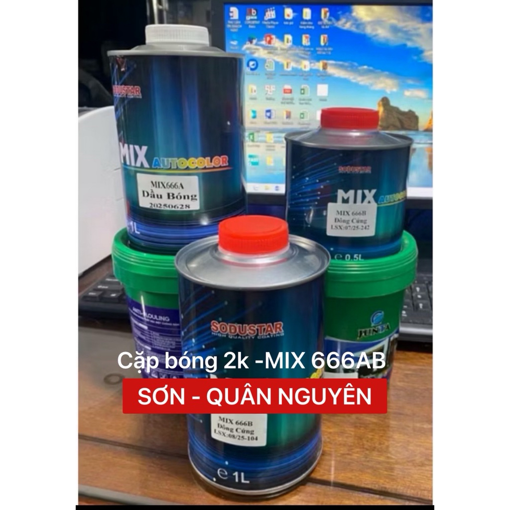 Cặp dầu bóng 2k Mix 666AB ( ngoài trời)