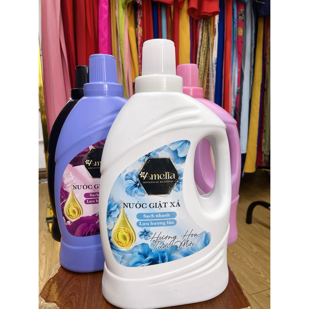 1 THÙNG 4 CAN - NƯỚC GIẶT XẢ AMELIA 3.2L