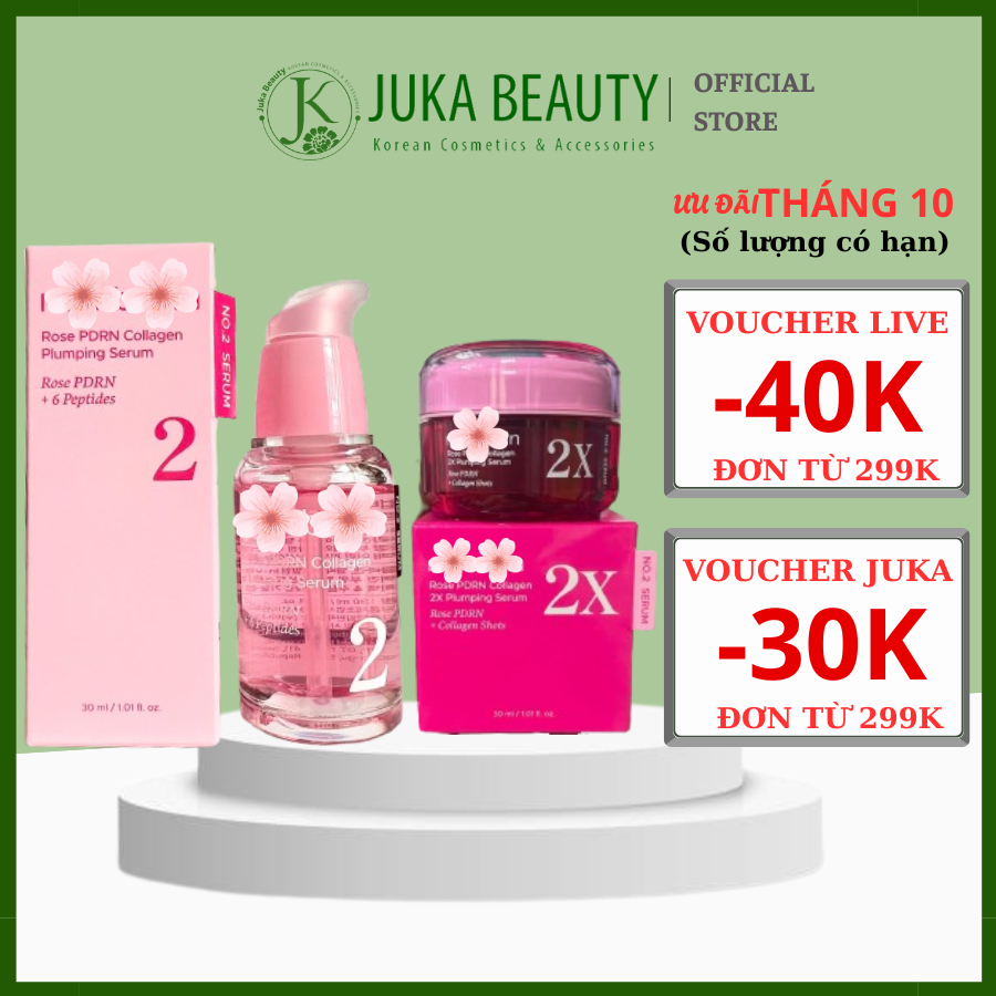 Tinh chất N.Z No.2 Rose PDRN Collagen/ Collagen 2X Plumping Serum