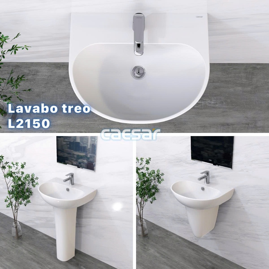 Chậu lavabo treo tường Caesar L2150 (KT 400x495x185mm)