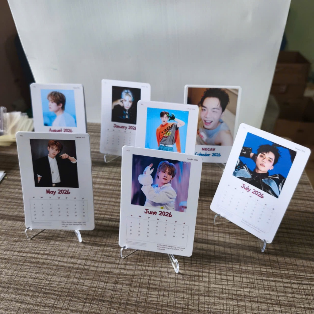 LỊCH ĐỂ BÀN MINI 14 tờ  ATS2 2025 CONGB, Bùi Trường Linh, Khôi Vũ, Negav Dillan Đỗ Nam Sơn Sơn K Cát