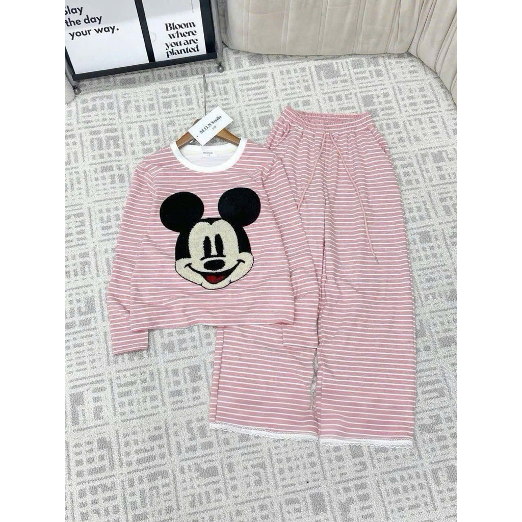 Mã HT2 - bộ Mickey zip lông mặc thu đông xinh lắm