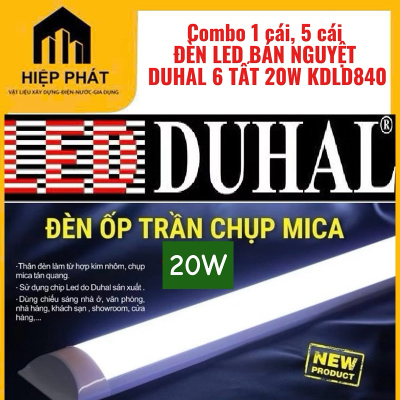 ĐÈN TUÝP LED BÁN NGUYỆT ỐP TRẦN DUHAL SDLD820 ( 6 TẤC / 20W )