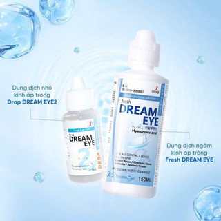 Nước ngâm - Nước nhỏ mắt bảo quản kính áp tròng DREAMEYE chai Xanh dương 150ml Hàn Quốc TAGSHOP