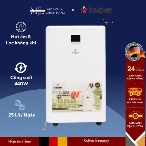 [Hoả Tốc] Máy hút ẩm kèm lọc không khí KALPEN Q1- 25 lít