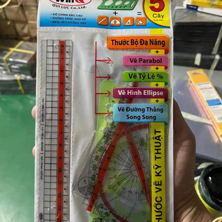 Thước Bộ Đa Năng 5 Cây WinQ T-160 Tiện Dụng Cho Học Sinh, Sinh Viên