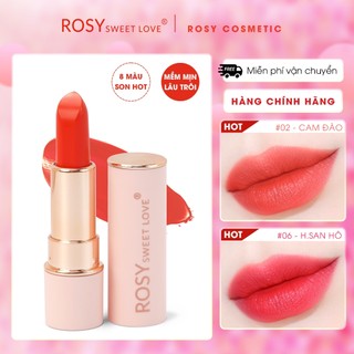  Son Sáp Lì Rosy Dưỡng Môi Chính Hãng Bền Màu Màu Đẹp Chất Lượng ROSY SWEET LOVE 