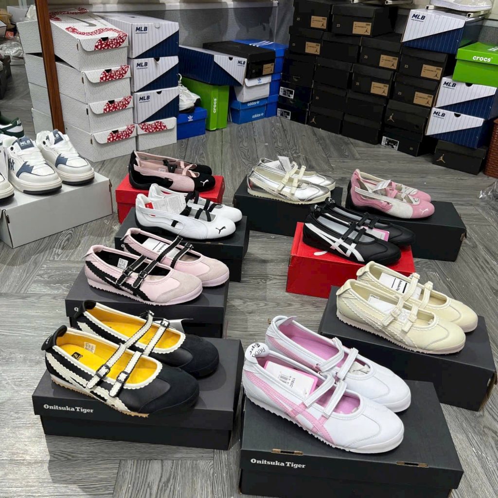 Giày thể thao tiger patou hồng Ballet Giày Sneaker Onitsuka Tiger x PATOU Mexicco 5 mẫu basic Quai N