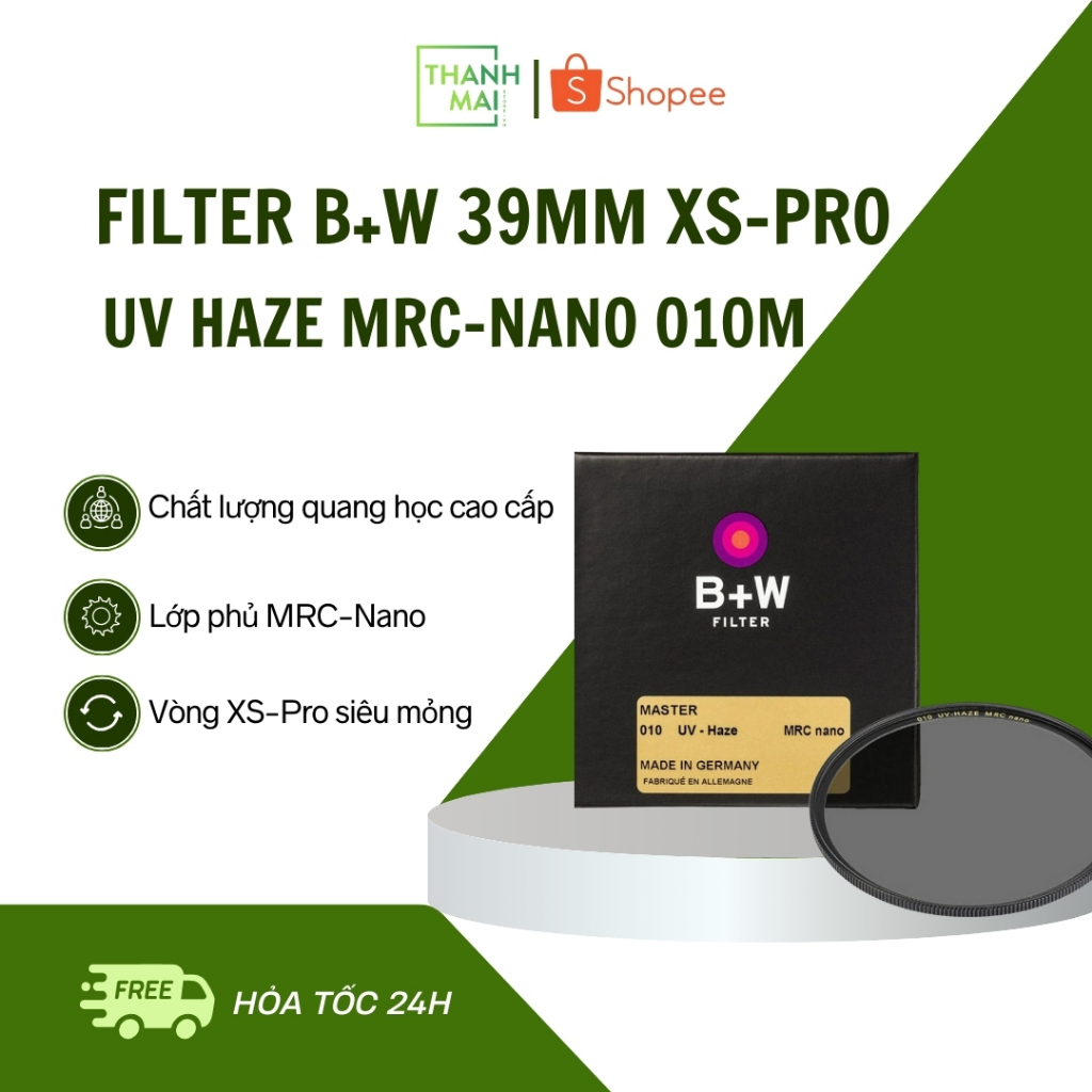 Filter B + W 39mm XS-Pro UV Haze MRC-Nano 010M | Made in GERMANY | New Chính hãng