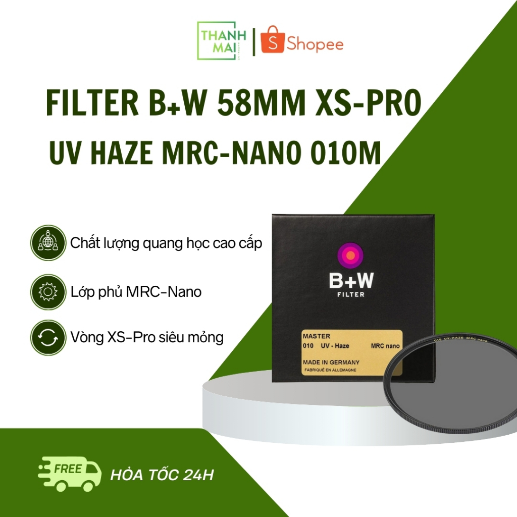 Filter B + W 58mm XS-Pro UV Haze MRC-Nano 010M | Made in GERMANY | New Chính Hãng