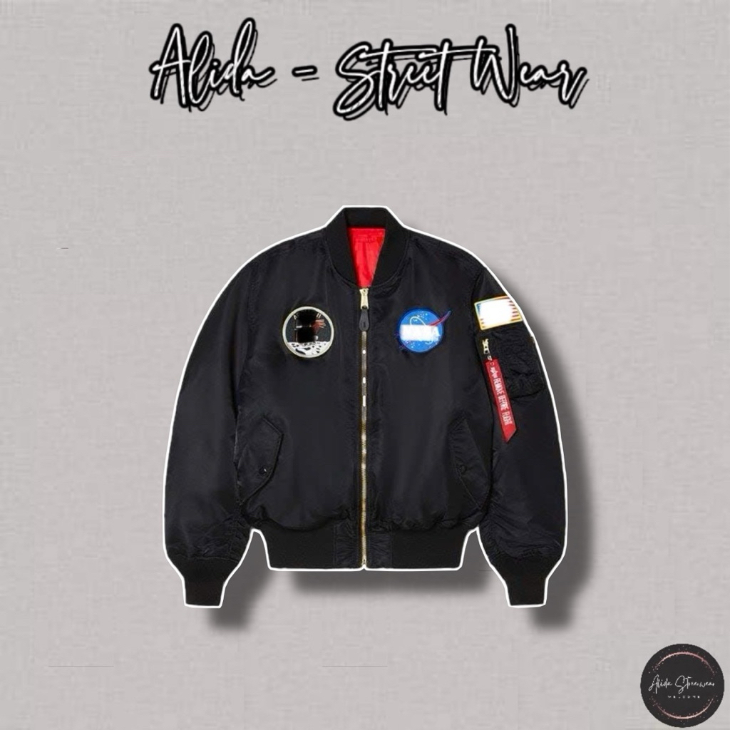 ⚡️[Hight Quality] Áo Khoác Bomber Nam Nữ Jo1an P1lot Đen Phối Khóa Màu - Họa Tiết Thêu Patch Màu Sắc