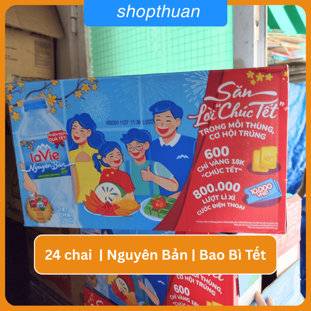 Nước khoáng thiên nhiên Lavie 500ml thùng 24 chai