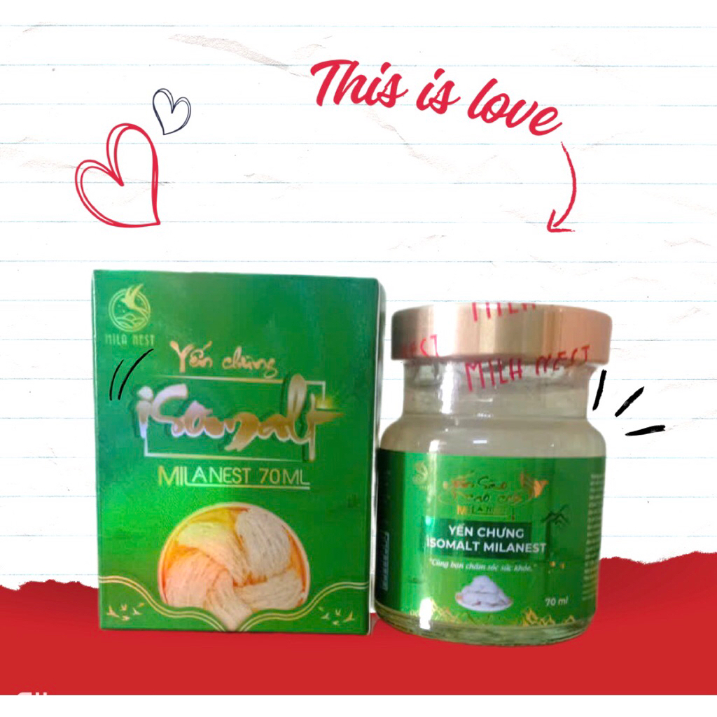 COMBO 12 HỦ YẾN SÀO CHƯNG ĐƯỜNG ISOMALT ( ĐƯỜNG ĂN KIÊNG ) 70Ml VỎ HỘP TỪNG HỦ