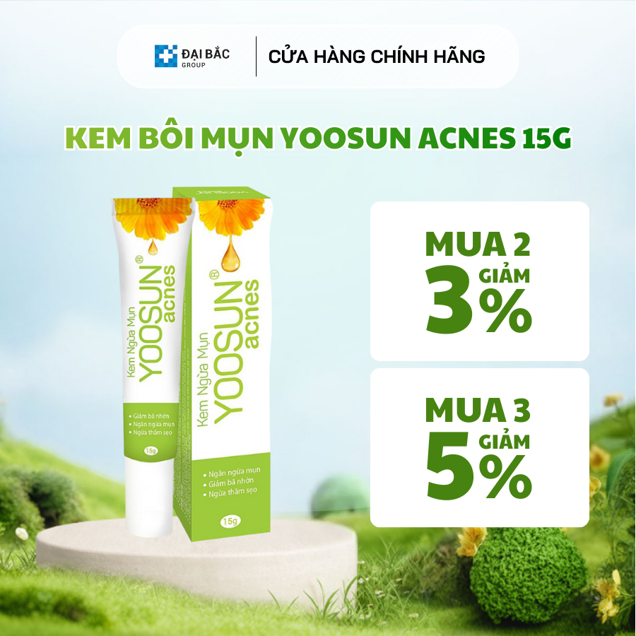  Kem mụn Yoosun Acnes hỗ trợ ngừa mụn mới hình thành - Tuýp 15g 