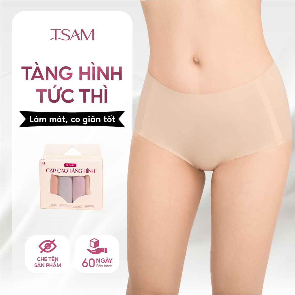 Quần Lót Nữ TSAM QLCC0187 Cạp Cao Thun Lạnh Mềm Mát Co Dãn Không Viền Không Đường May Tàng Hình Kháng Khuẩn | BigBuy360 - bigbuy360.vn