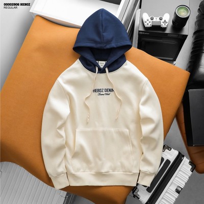 [FORM RỘNG] Áo hoodie Heboz nỉ bông nón màu 3M, áo khoác nỉ nam có mũ dài tay dày dặn - 00002906