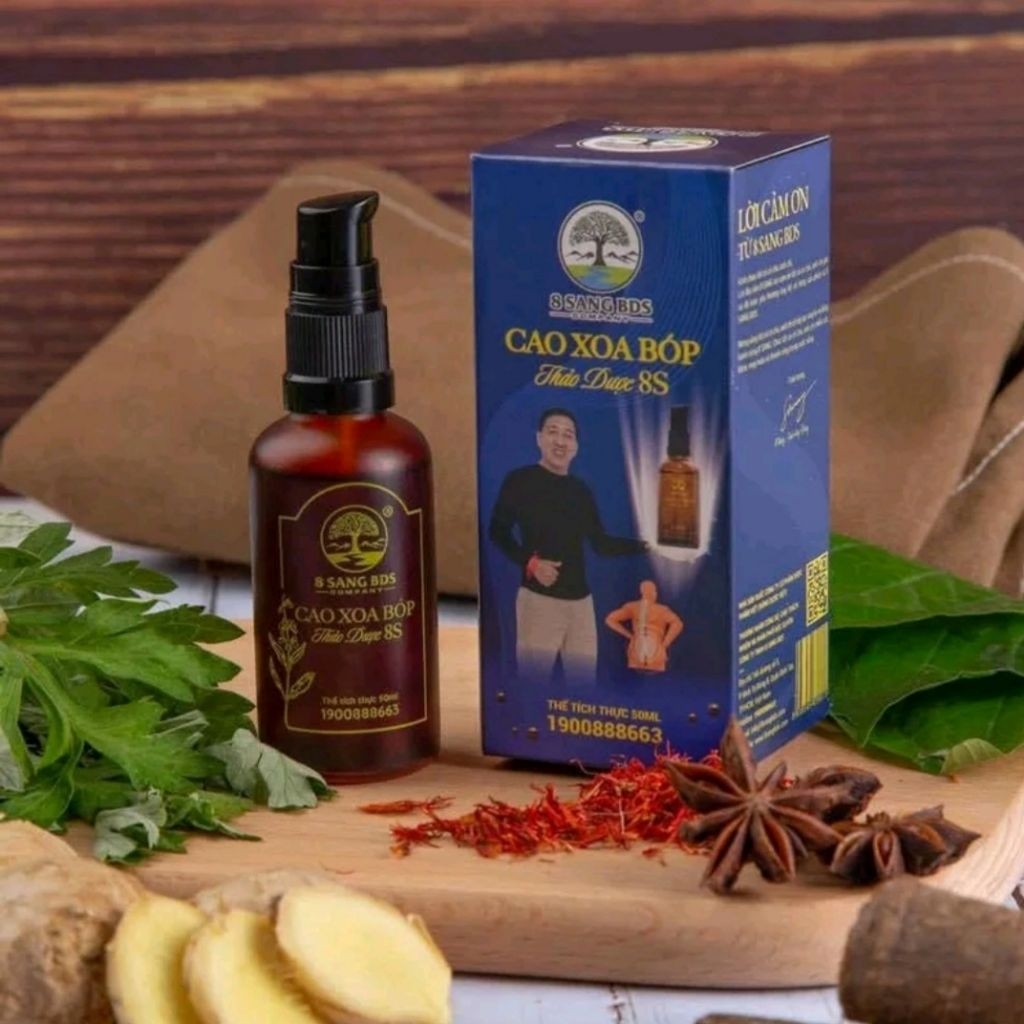 NÓNG lắm   -Cao Xoa Bóp Thảo Dược 8 Sang Giảm Đau Nhức Vai Gáy