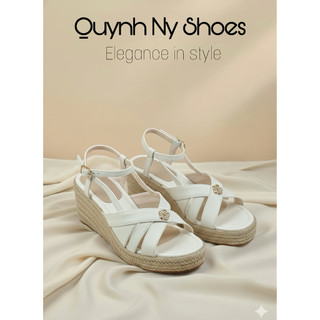  NYNY - XUỒNG CÓI CAO 7 PHÂN QUAI PHỐI CHARM HOA VÀNG MỚI - SANDALS XUỒNG SANG TRỌNG TÔN DÁNG 