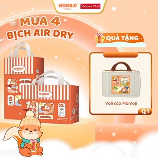  Combo 4 Tã Bỉm Dán Quần Momoji Air Dry Êm Mềm Siêu Khô Thoáng An Toàn Cho Bé NB S M L XL XXL XXXL 