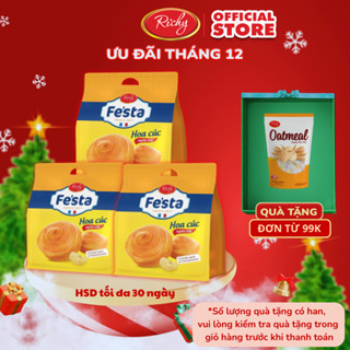   Quà Tặng Đơn 99k   Sẵn Kho Giao Nhanh  Combo 3 túi bánh mì hoa cúc ngàn lớp Festa Richy - Date 30 ngày 