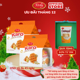   Quà Tặng Đơn 99k   Sẵn Kho Giao Nhanh  Combo 2 Bịch Bánh Richy Karo Hoàng Kim Phô Mai & Sợi Gà Truyền Thống 