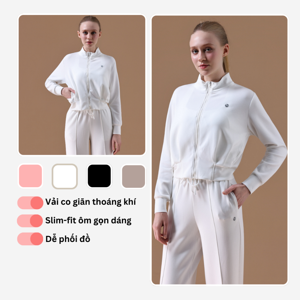 Áo Khoác Nỉ Nữ LV25W04F608, Áo Khoác Nữ 1 Lớp Mềm Mại Ấm Áp Livan Sport