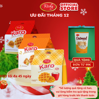   Quà Tặng Đơn 99k   VỊ MỚI!!!  Bánh Karo Richy Vị Phô Mai Hoàng Kim Trứng Tươi Chà Bông & Trứng Sữa 