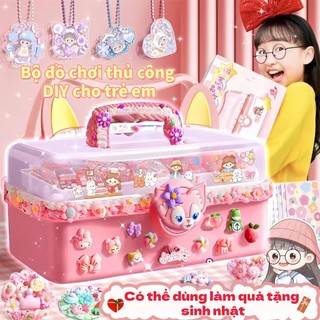 【788 PCS】Bộ kem keo dán thẻ Goo, đồ chơi trẻ em, đồ chơi tự làm quà tặng cho người thân, hộp lưu trữ 3 lớp đặc biệt