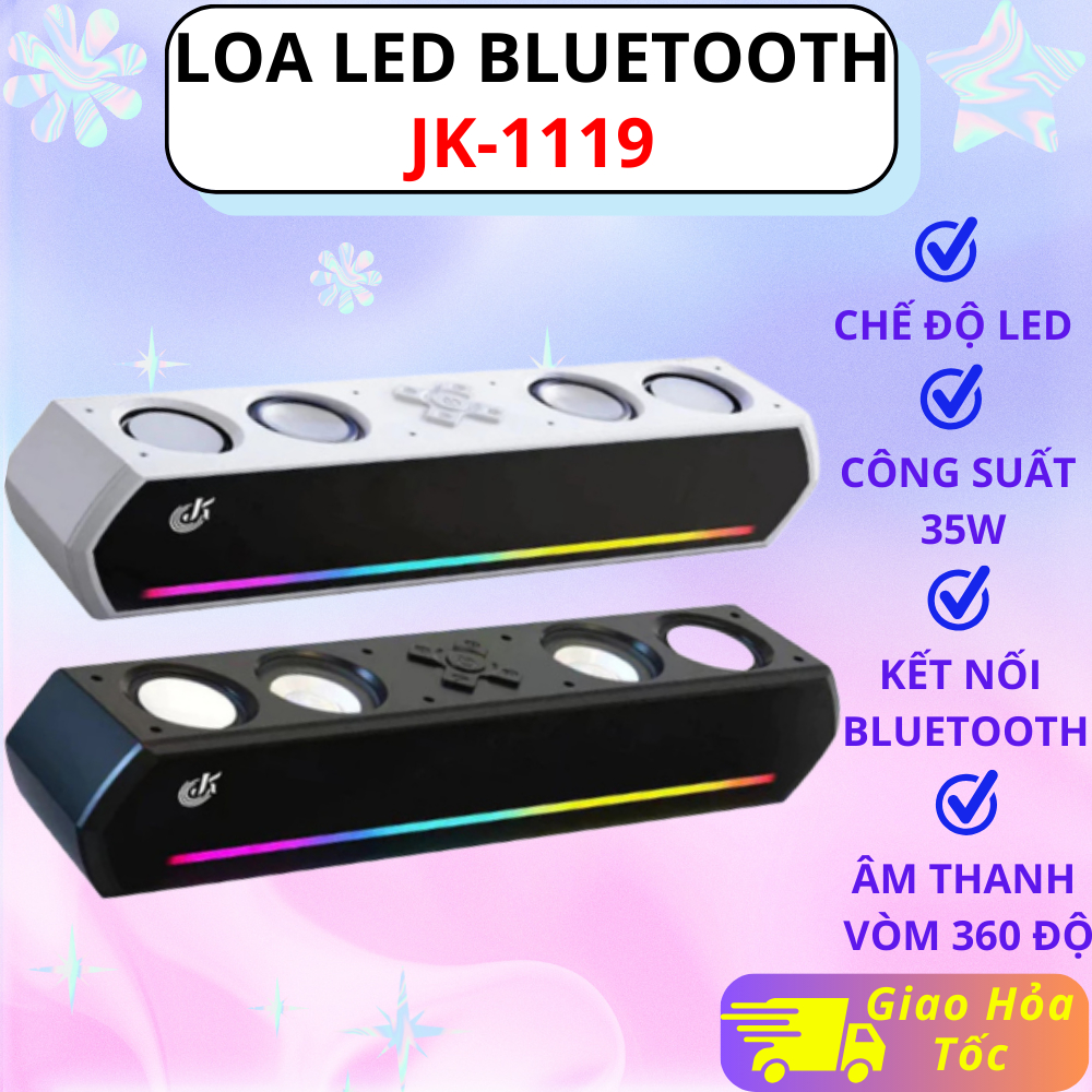 Loa Bluetooth Máy Tính Gaming Soundbar Để Bàn JK-1119 Led Rgb Bass Cực Mạnh Âm Thanh Hay Chính Hãng