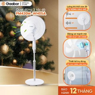  Quạt cây đứng Gaabor FM430M-WH05A xoay tự động tuần hoàn có 3 chế độ gió tùy chỉnh - Hàng chính hãng 