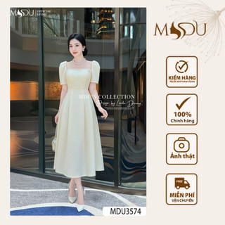 Váy Tiểu Thư MDU3574 Dáng Váy Xòe Nhẹ Cùng Với Thiết Kế Tay Phồng Đầy Nữ Tính Từ MDU