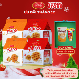   Quà Tặng Đơn 149k  Combo 4 Túi Bánh Tươi Karo Richy:Vị Sợi Gà Truyền Thống,Vị Hoàng Kim Phô Mai & Vị Sữa 