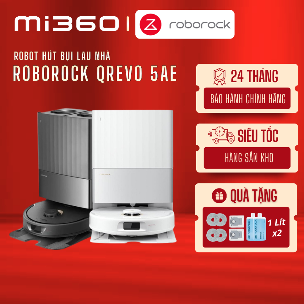 Roborock Q Revo MaxV - Robot hút bụi lau nhà với công nghệ AI và pin 5200mAh