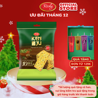   Tặng Ly Kenju Đơn 129K  Bánh Quy Kenju Richy Vị Rau Củ - Túi 192g 