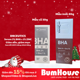  Serum Kẽm BHA 2% + ZinC 1% DrCeutics giảm mụn và giảm tiết dầu 30g 40g 