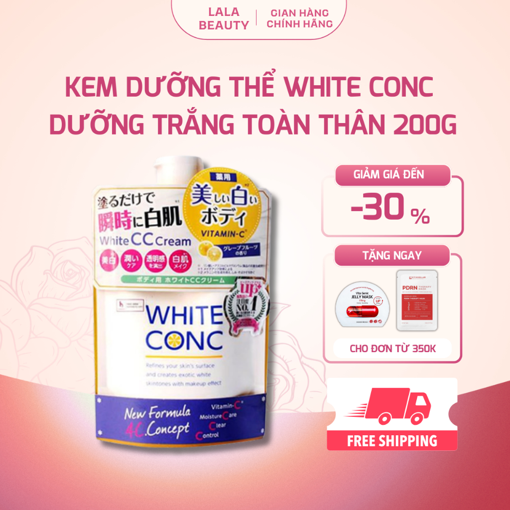 Sữa dưỡng thể trắng da White Conc Body White CC Cream Nhật Bản 200g
