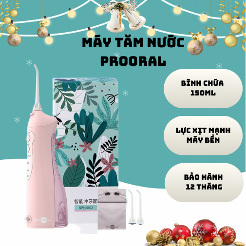 Máy tăm nước Prooral 5002 làm sạch răng miệng vượt trội áp lực mạnh