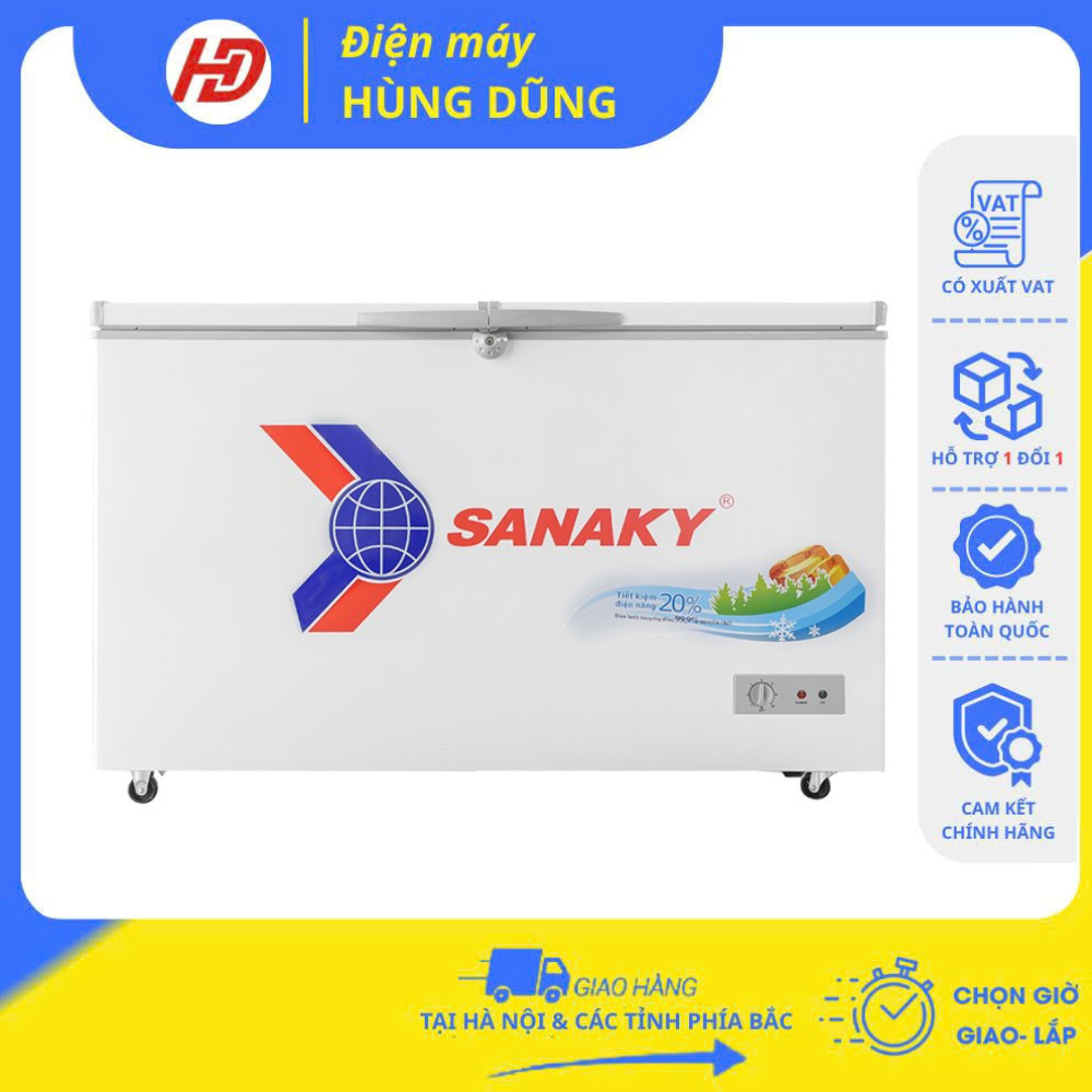 [ SHIP HỎA TỐC HÀ NỘI ] Tủ đông Sanaky 305 lít VH-4099A1 1 ngăn đông - BẢO HÀNH CHÍNH HÃNG 24 THÁNG