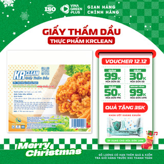  Giấy thấm dầu thực phẩm Krclean giấy thấm hút dầu mỡ thức ăn đồ chiên rán an toàn thực phẩm 