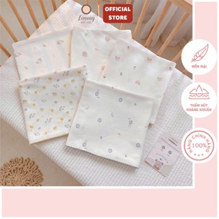 Chăn lưới Hàn Quốc, chăn đắp cho bé chất liệu Cotton Waffle thoáng khí, họa tiết dễ thương
